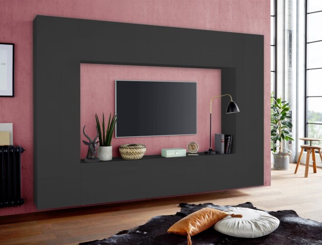 Anbauschrank >Benevent< in Anthrazit matt