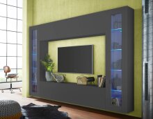 TV-Board >Benevent< in Anthrazit matt - 180x40x30cm (BxHxT)
