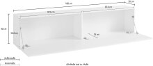 TV-Board >Benevent< in Anthrazit matt - 180x40x30cm (BxHxT)