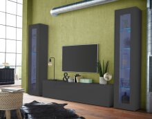 TV-Board >Benevent< in Anthrazit matt - 180x40x30cm (BxHxT)