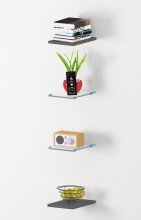 Wandboard >Benevent< (4-teilig) in Anthrazit matt -...