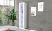Vitrine >Benevent< in Weiß Hochglanz - 40x180x30cm (BxHxT)