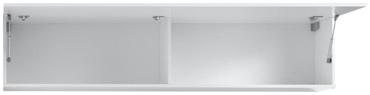 Klapphängeschrank >Benevent< in Weiß Hochglanz - 180x40x30cm (BxHxT)