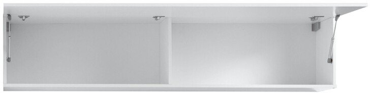 Klapphängeschrank >Benevent< in Weiß Hochglanz - 180x40x30cm (BxHxT)