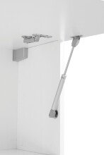 Klapphängeschrank >Benevent< in Weiß Hochglanz - 180x40x30cm (BxHxT)