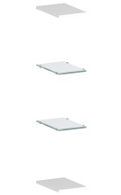 Wandboard >Benevent< (4-teilig) in Weiß...