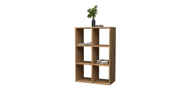 Hängeregal >Benevent< in Wotan Eiche Dekor - 60x90x25cm (BxHxT)