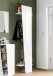 Garderobe >Viterbo< in Weiß Hochglanz - 50x200x30cm (BxHxT)