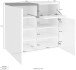 Schuhkommode >Pomezia< in Weiß Hg./Pereira Ahorn - 80x80,1x40 (BxHxT)