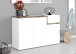 Schuhkommode >Pomezia< in Weiß Hg./Pereira Ahorn - 120x80,1x40 (BxHxT)