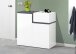 Schuhkommode >Pomezia< in Weiß Hg. / Schiefer  - 80x80,1x40cm (BxHxT)