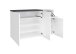 Schuhkommode >Pomezia< in Weiß Hg. / Schiefer  - 120x80,1x40cm (BxHxT)