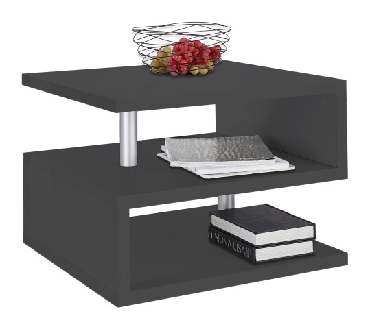 Couchtisch >Altamura< in Anthrazit matt - 55x41,5x55cm (BxHxT)
