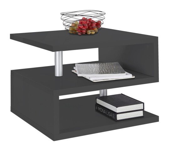 Couchtisch >Altamura< in Anthrazit matt - 55x41,5x55cm (BxHxT)