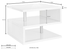 Couchtisch >Altamura< in Anthrazit matt - 55x41,5x55cm (BxHxT)