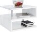 Couchtisch >Altamura< in Weiß Hochglanz - 55x41,5x55cm (BxHxT)