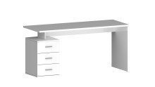 Schreibtisch >Novara< in Weiß Hochglanz - 160x75x60cm (BxHxT)
