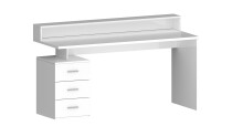 Schreibtisch >Novara< in Weiß Hochglanz - 160x90x60cm (BxHxT)