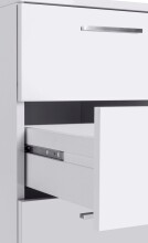 Schreibtisch >Novara< in Weiß Hochglanz - 160x90x60cm (BxHxT)