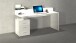 Schreibtisch >Novara< in Weiß Hochglanz - 160x90x60cm (BxHxT)