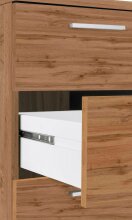 Eckschreibtisch >Novara< in Wotan Eiche Dekor - 180x90x160cm (BxHxT)