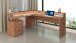 Eckschreibtisch >Novara< in Wotan Eiche Dekor - 180x90x160cm (BxHxT)