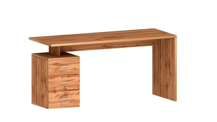 Schreibtisch >Novara< in Wotan Eiche Dekor - 160x75x60cm (BxHxT)