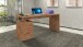 Schreibtisch >Novara< in Wotan Eiche Dekor - 160x75x60cm (BxHxT)