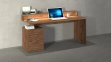 Schreibtisch >Novara< in Wotan Eiche Dekor - 160x90x60cm (BxHxT)