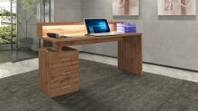 Schreibtisch >Novara< in Wotan Eiche Dekor - 160x90x60cm (BxHxT)