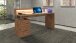 Schreibtisch >Novara< in Wotan Eiche Dekor - 160x90x60cm (BxHxT)