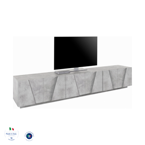 TV-Board >Piacenza< in Bronx Beton Nachbildung - 243,6x46x44,2 (BxHxT)