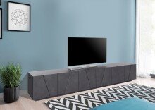TV-Board >Piacenza< in Schiefer Nachbildung - 243,6x46x44,2cm (BxHxT)