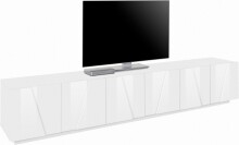 TV-Board >Piacenza< in Weiß Hochglanz -...