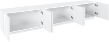 TV-Board >Piacenza< in Weiß Hochglanz - 243,6x46x44,2cm (BxHxT)