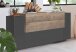 Sideboard >Trani< in Anthrazit matt / Eiche Dekor - 160x86x45 (BxHxT)
