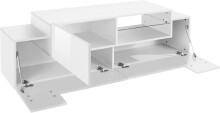 TV-Board >Trani< in Weiß matt / Weiß Hochglanz  - 160x51x45cm (BxHxT)