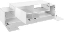 TV-Board >Trani< in Weiß matt / Weiß Hochglanz  - 160x51x45cm (BxHxT)