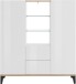 Highboard >Rovigo< in Weiß Hg. /  Pereira Ahorn - 120x120x40cm (BxHxT)