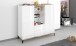 Highboard >Rovigo< in Weiß Hg. /  Pereira Ahorn - 120x120x40cm (BxHxT)