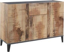 Sideboard >Rovigo< in Pereira Ahorn / Schiefer -...