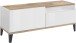 TV-Board >Rovigo< in Weiß Hg. / Pereira Ahorn - 120x47x40cm (BxHxT)