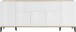 Sideboard >Rovigo< in Weiß Hg. / Pereira Ahorn - 200x82x40cm (BxHxT)