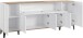 Sideboard >Rovigo< in Weiß Hg. / Pereira Ahorn - 200x82x40cm (BxHxT)