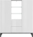 Highboard >Rovigo< in Weiß Hg. / Schiefer - 120x120x40cm (BxHxT)