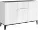 Sideboard >Rovigo< in Weiß Hg. / Schiefer - 120x82x40cm (BxHxT)