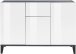 Sideboard >Rovigo< in Weiß Hg. / Schiefer - 120x82x40cm (BxHxT)