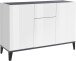 Sideboard >Rovigo< in Weiß Hg. / Schiefer - 120x82x40cm (BxHxT)