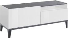 TV-Board >Rovigo< in Weiß Hg. / Schiefer -...