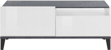 TV-Board >Rovigo< in Weiß Hg. / Schiefer - 120x47x40cm (BxHxT)